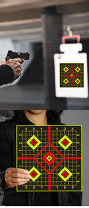 Premium SelfAdhesive 8Inch Fluorescent Grid Practice Sheet with Splatter Effect for Outdoor Aiming and Visual Precision Training - Product Image 6