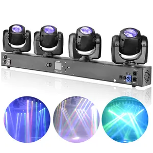 広州プロフェッショナルLEDバー4ヘッドムービングヘッドクワッドRGBW4in1ビームDMX LED DJライトバー