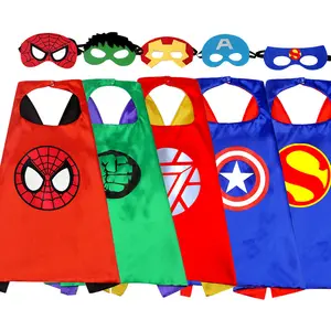 Накидки и маски супергероев для косплея на Хэллоуин, детские игрушки-супергерои, лучший подарок для вечеринки, реквизит для косплея