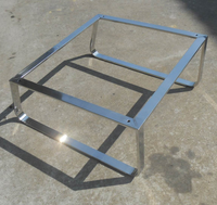 Table en acier inoxydable avec dessus en granit Table de travail avec étagère supérieure Console de comptoir 304SS Pieds d'évier Piédestal Tailles personnalisées