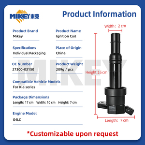Bobina di Accensione MIKEY 2730003150 per Kia K2 Sedan K2S KX Pegas <span class=keywords><strong>Stonic</strong></span>, Ricambi Auto di Alta Qualità Disponibili in Fabbrica per HYUNDAI KIA - Product Image 2