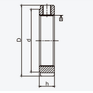 Écrou de blocage fendu en acier inoxydable 304 série E avec quatre rainures pour applications de roulement - Product Image 3