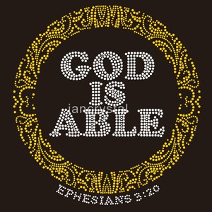 Transfert thermocollant personnalisé avec strass 'God Don't Play About Me' pour T-shirt, motif chrétien de foi - Product Image 5