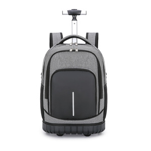 Laptop <b>Backpack</b> With Pull Rod Unisex Gray And Black <b>Computer</b> Interlayer School Education Spring 2024 - Product Image 3