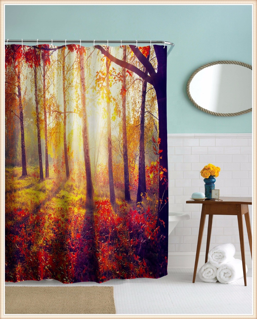 Marvelous 180X180CM 3d shower curtain digital printed