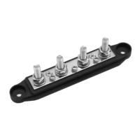 Bloc de distribution de puissance en cuivre nickelé à 4 voies pour batteries, bornes de jonction, support de barre omnibus, automobile et marine