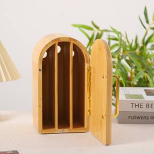 Caja <span class=keywords><strong>de</strong></span> teléfono <span class=keywords><strong>de</strong></span> madera, 3 secciones, tiene 6 agujeros <span class=keywords><strong>de</strong></span> carga para teléfonos, soporte <span class=keywords><strong>de</strong></span> autodisciplina para niños y adultos, evita la adicción al teléfono móvil - Product Image 4