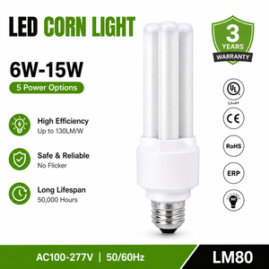 LED Maiskolbenlampe G24 GX24 G23 E26 E27 SMD2835 PC-Material Flimmerfrei 6-15W Energiesparlampe 3 Jahre Garantie - Product Image 2