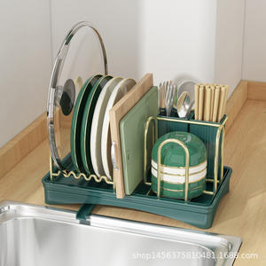 Escurridor de Platos para Encimera con Porta Cubiertos, Diseño Cuadrado de Secado Rápido para Organización de Cocina - Product Image 3