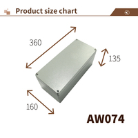 Boîtier de Jonction Amplificateur Antiseptique en Aluminium Étanche IP67 Everest AW074, Armoire d'Alimentation Certifiée RoHS