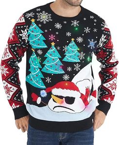 2025 Custom LOGO Knitted Pullover Ugly Holiday Led <strong>Christmas</strong> Sweater <strong>Lights</strong> up Funny Deer <strong>Christmas</strong> <strong>Jumper</strong> - Product Image 6