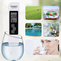 Pena Penguji Air 3 in 1 TDS EC Meter Temp, Monitor Kualitas Air Digital Akurasi Tinggi untuk Air Minum, Sistem RO, Akuarium