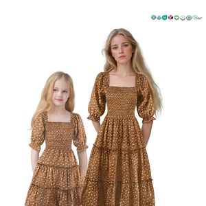<span class=keywords><strong>Robe</strong></span> d'été à manches courtes à fleurs pour filles <span class=keywords><strong>et</strong></span> enfants, tenue assortie pour maman <span class=keywords><strong>et</strong></span> moi - Product Image 2