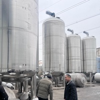 Prix bas : Cuve de mélange industrielle d'occasion de 25 tonnes en acier inoxydable 316L avec réchauffement vapeur et agitateur