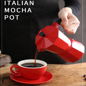 Machine à expresso Moka Pot, style <span class=keywords><strong>vintage</strong></span> rétro, 3 tasses, <span class=keywords><strong>cafetière</strong></span> portable en métal pour l'extérieur - Product Image 2