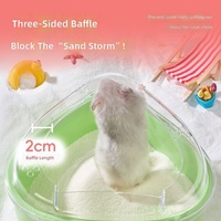 Bac à litière double usage transparent pour hamster, bain de sable aux fraises, 3 couleurs, pour petits animaux de compagnie, vente en gros