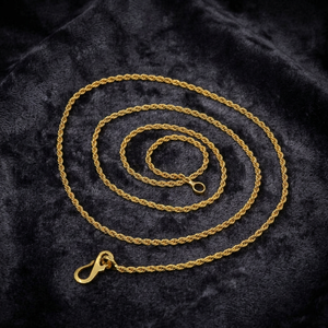 Wholesale <b>14K</b> 18K 24K Micron <b>Gold</b> Plated Twisted <b>Chain</b> Necklace Fashion <b>Chains</b> Modern <b>Chains</b> Design Twisted Style <b>Chain</b> Necklace - Product Image 4