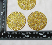 Coeur de blé estampage 57mm en laiton rond en filigrane résultats bricolage artisanat conception