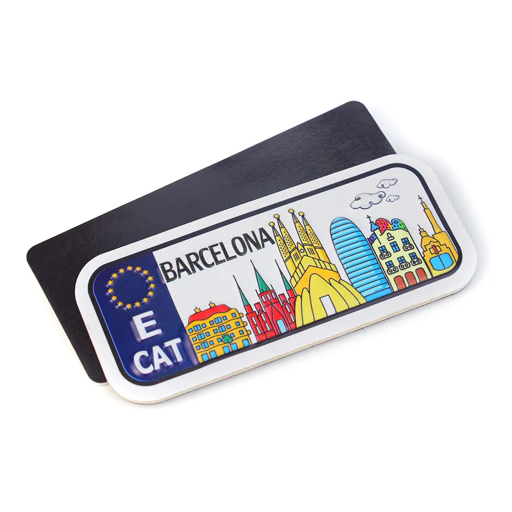 Tourist Souvenirs-Barcelona Tin Plate Magnet Sticker Imanes Barcelona Souvenirs Fridge Magnet For Freezers