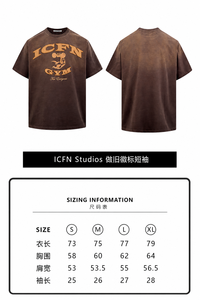 T-shirt vintage délavé pour homme, coupe oversize, manches courtes, col rond, imprimé graphique, streetwear, tee-shirt décontracté pour la gym, Playeras G5 ACNE - Product Image 4