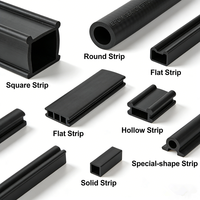 Bande d'étanchéité en mousse de caoutchouc EPDM moulée par compression extrusionnelle pour portes/fenêtres de voiture, noire, dureté 30-90 Shore, densité 0.5-0.85, découpe possible