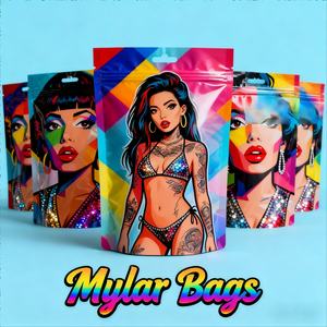 Bolsas de Mylar Pequeñas Personalizadas con Cierre Hermético, a Prueba de Olores, para Alimentos, de 3.5, 7G, 14G y 1Oz - Product Image 4