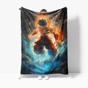 Dragon Ball Z Anime Blanket Bed Throws Customize Organic Sherpa Fleece Blanket for Gift