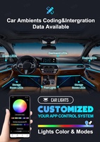 Nuevos Arribos 2022 Kit de Luz Ambiental para Pies de Coche con 7 Colores para Tablero, Accesorios Interiores de Lujo para Automóvil con Fibra Óptica