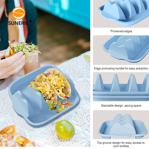 Küche Serviert ablett Teller halter Ständer Taco Grill Rack Silikon Taco Halter und Mais Tortilla Tablett - Product Image 5
