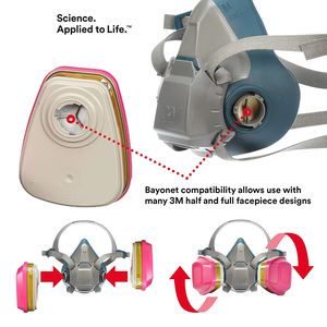 60923 Pelindung Pernapasan Multi Gas <span class=keywords><strong>Filter</strong></span> P100 Grup Karbon Aktif Katalis Cocok untuk Masker <span class=keywords><strong>Respirator</strong></span> - Product Image 3