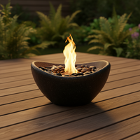 Brasero portable en ciment sans fumée pour table, foyer bioéthanol intérieur/extérieur, pour S'mores, cheminée bio, vente en gros personnalisée