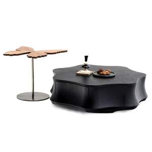 Modern Butterfly Coffee <b>Table</b> Wood Top Petal Shape Design Living Room Furniture - Product Image 5