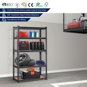 Étagères de stockage en acier à 5 niveaux, étagères de rangement robustes pour entrepôt, étagères à rivets sans boulons, protection contre la corrosion - Product Image 1