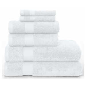 Colección de toallas de baño de algodón 100% de lujo, juego de 6 piezas grueso altamente absorbente de larga duración Extra durabilidad Color sólido para gimnasio Spa - Product Image 1