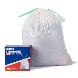 垃圾垃圾袋13加仑带拉绳批发垃圾家庭拉绳垃圾袋