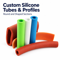 Tubes en mousse de silicone sur mesure et profilés extrudés creux, sections rondes et ovales flexibles pour l'étanchéité industrielle, fourniture OEM ODM