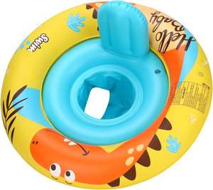 Flotador Inflable de PVC para Niños con Diseño de Dinosaurio Amarillo y Toldo Removible - Product Image 5