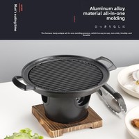 Mini barbecue au charbon de bois de style japonais pour une personne, en acier inoxydable, avec contrôle tactile de sécurité en cas de pénurie d'oxygène, pour une utilisation à domicile sur table