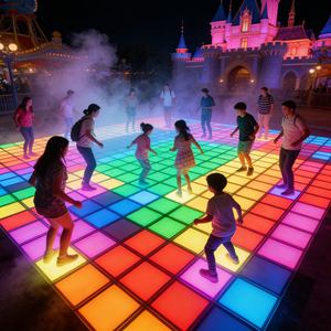 Vente en gros d'usine, sol de danse LED 3D, écran LED de sol de danse, ABS haute résolution pour salle de jeu immersive - Product Image 2