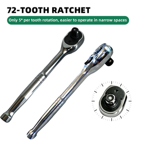 Kunci Ratchet 1/2 inci, Kunci Soket Ratchet Lepas Cepat yang Dapat Dibalik, Kunci Ratchet Soket - Product Image 3