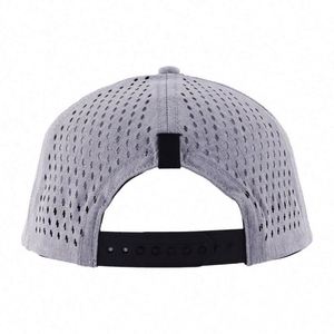 หมวกเบสบอล 6 แผง ปักโลโก้ ผ้าทอ กันน้ำ ตัดด้วยเลเซอร์แบบกำหนดเอง ระบายอากาศได้ดี สำหรับเล่นกีฬา โพลีเอสเตอร์ 100% - Product Image 4