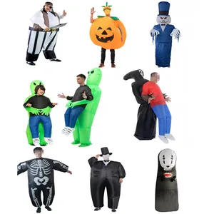 Costume Cosplay di Halloween gonfiabile Alien Ghost Sea Thief Bat Pumpkin Blow up Suit for Party Costume gonfiabile cartone Unisex