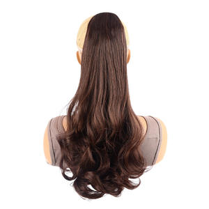 <span class=keywords><strong>Queue</strong></span> <span class=keywords><strong>de</strong></span> <span class=keywords><strong>cheval</strong></span> synthétique à nouer <span class=keywords><strong>de</strong></span> 18 pouces légèrement ondulée et dégradée, résistante à la chaleur, en fibre haute température pour femmes européennes - Product Image 4