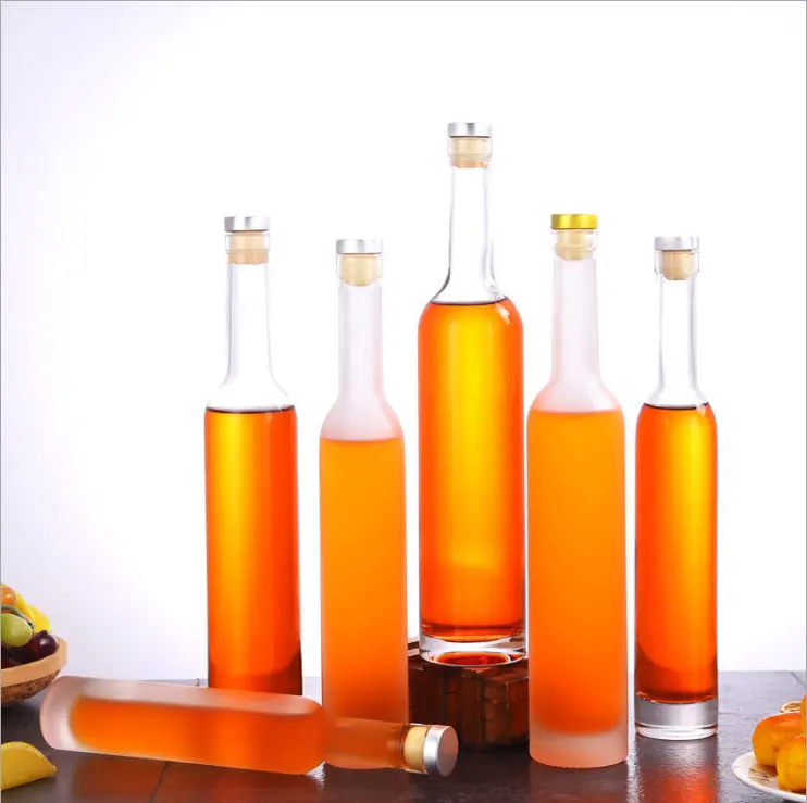 Unico 200ml 375ml 500ml 750ml liquore succo di vetro bottiglia di vetro di vino whisky Vodka bottiglia con bottiglia alcolica in sughero e vetro