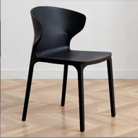 SMDI Mobilier de restaurant empilable au design moderne, mobilier de cuisine, mobilier de café, chaises en plastique pour salle à manger, chaise d'extérieur avec accoudoirs