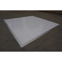 Plancher de danse portable en bois blanc brillant à installation rapide pour la décoration d'événements de luxe