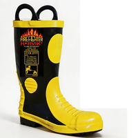 Chaussures de sécurité avec semelle intérieure en acier, bottes de pompier en caoutchouc ignifuge
