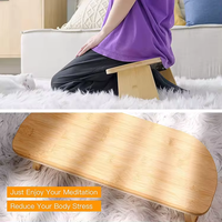 Vente en gros de tabouret de yoga méditation en bambou pliable et portable au design moderne pour le salon et la chambre à coucher
