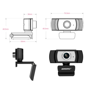 Cámara <span class=keywords><strong>Web</strong></span> Aoni C33 Beauty FHD 1080P IPTV para Teleconferencias y Transmisiones en Vivo con Micrófono - Product Image 4