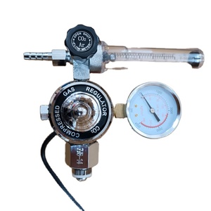Nickel mạ đồng thau điện nóng CO2 Điều chỉnh áp suất công nghiệp Giảm carbon dioxide điều chỉnh khí với lưu lượng kế - Product Image 1